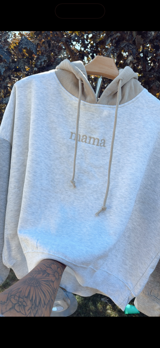 Mama cropped hoodies